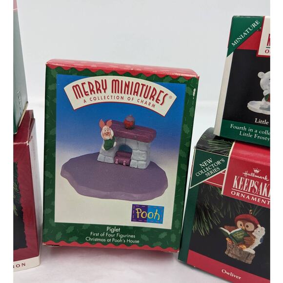 Hallmark Ornaments Keepsake Vintage Age Collection Chipmunk Pooh Piglet W/Boxes - Picture 11 of 12